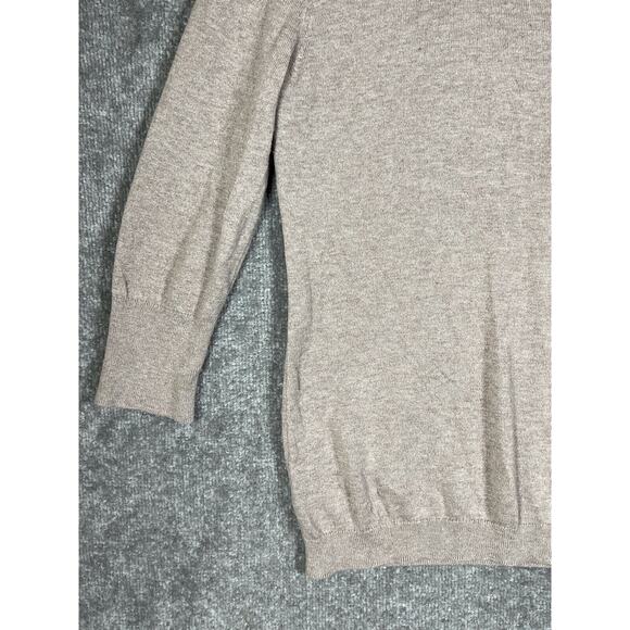 Banana Republic Knit Ruffle Ribbed‎ Pullover Sweater Womens Medium 3/4 Sleeve - Picture 9 of 15